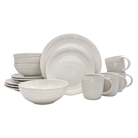 Lines 16-piece place setting - White/White