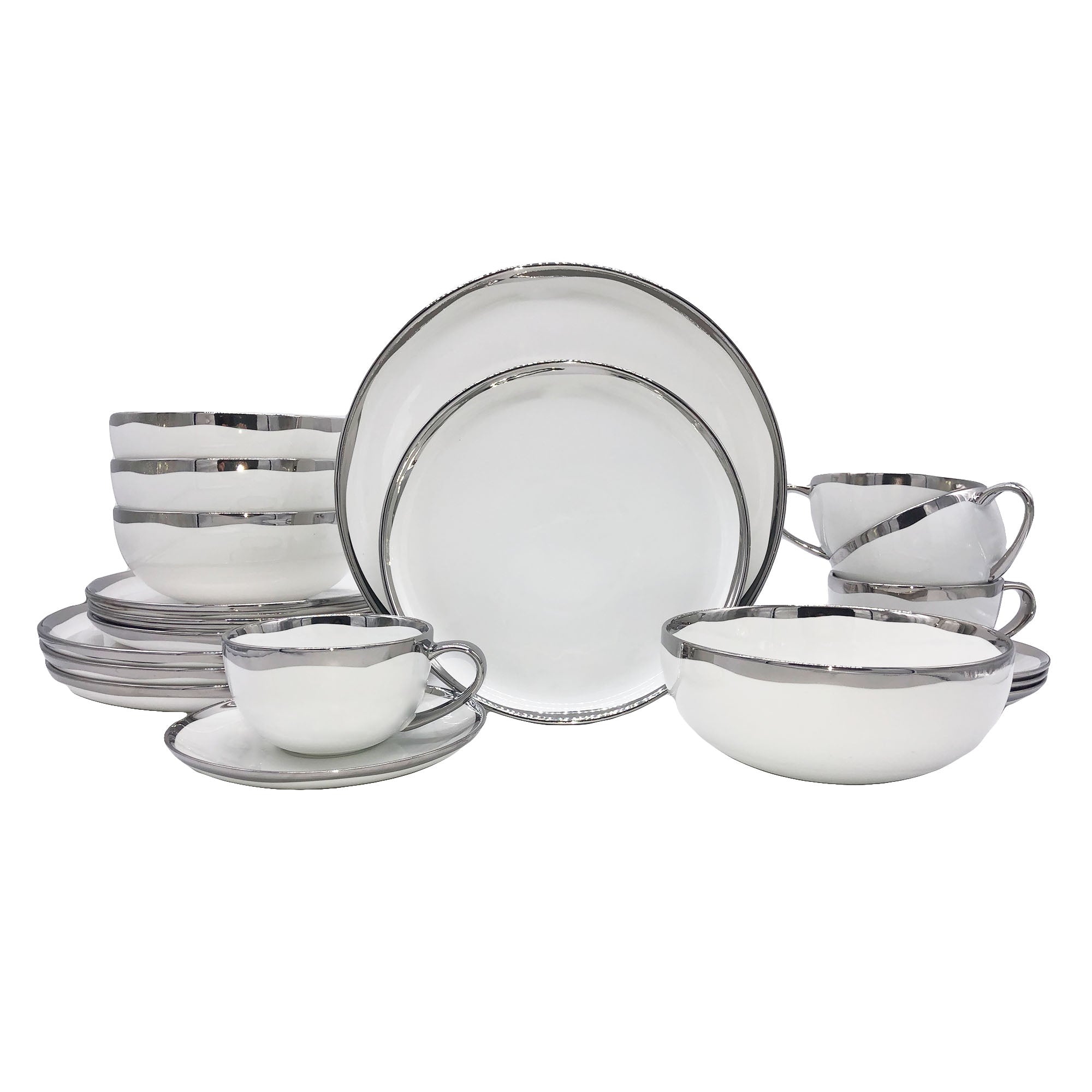 Dauville Platinum - 20 Piece Place Setting, Service for 4