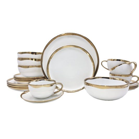 Dauville Gold Metallic Porcelain 20 Piece Dinnerware Set, Service For 4 Canvas Home Dauville, Dauville Cereal Bowl, Dauville Collection, Dauville Dinner Plate, Dauville Dinnerware Set, Dauville Gold, Dauville Gold Cereal Bowl, Dauville Gold Cup & Saucer, Dauville Gold Dinner Plate, Dauville Gold Dinnerware Set, Dauville Gold Metallic, Dauville Gold Metallic Porcelain Cereal Bowl, Dauville Gold Metallic Porcelain Dinner Plate, Dauville Gold Salad Plate, Dauville Porcelain Cereal Bowl, Dauville Po
