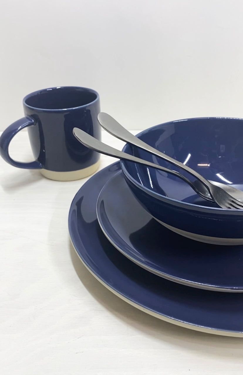 Shell Bisque Indigo Porcelain Salad Plate, Set of 4 Canvas Home Blue, Casual Dinnerware, Plates, Porcelain, Porcelain Dinnerware, Salad Plate, Set of 4, Shell Bisque, Shell Bisque Collection, Shell Bisque Indigo, Shell Bisque Salad Plate, Shell Bisque Salad Plate Set