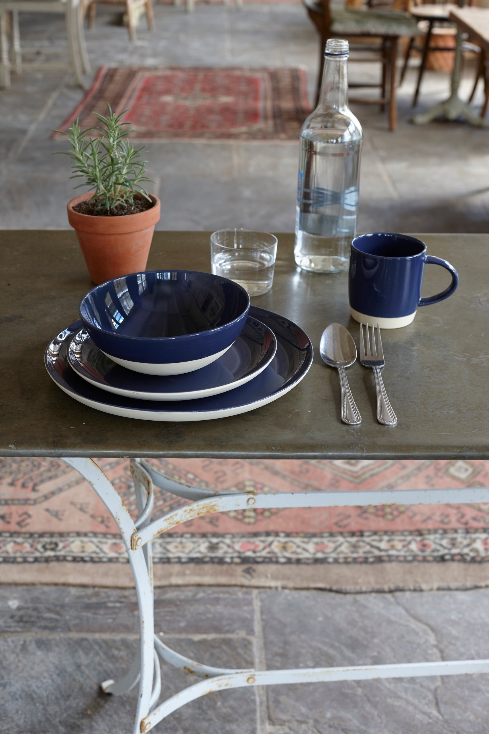 Shell Bisque Indigo Porcelain Salad Plate, Set of 4 Canvas Home Blue, Casual Dinnerware, Plates, Porcelain, Porcelain Dinnerware, Salad Plate, Set of 4, Shell Bisque, Shell Bisque Collection, Shell Bisque Indigo, Shell Bisque Salad Plate, Shell Bisque Salad Plate Set
