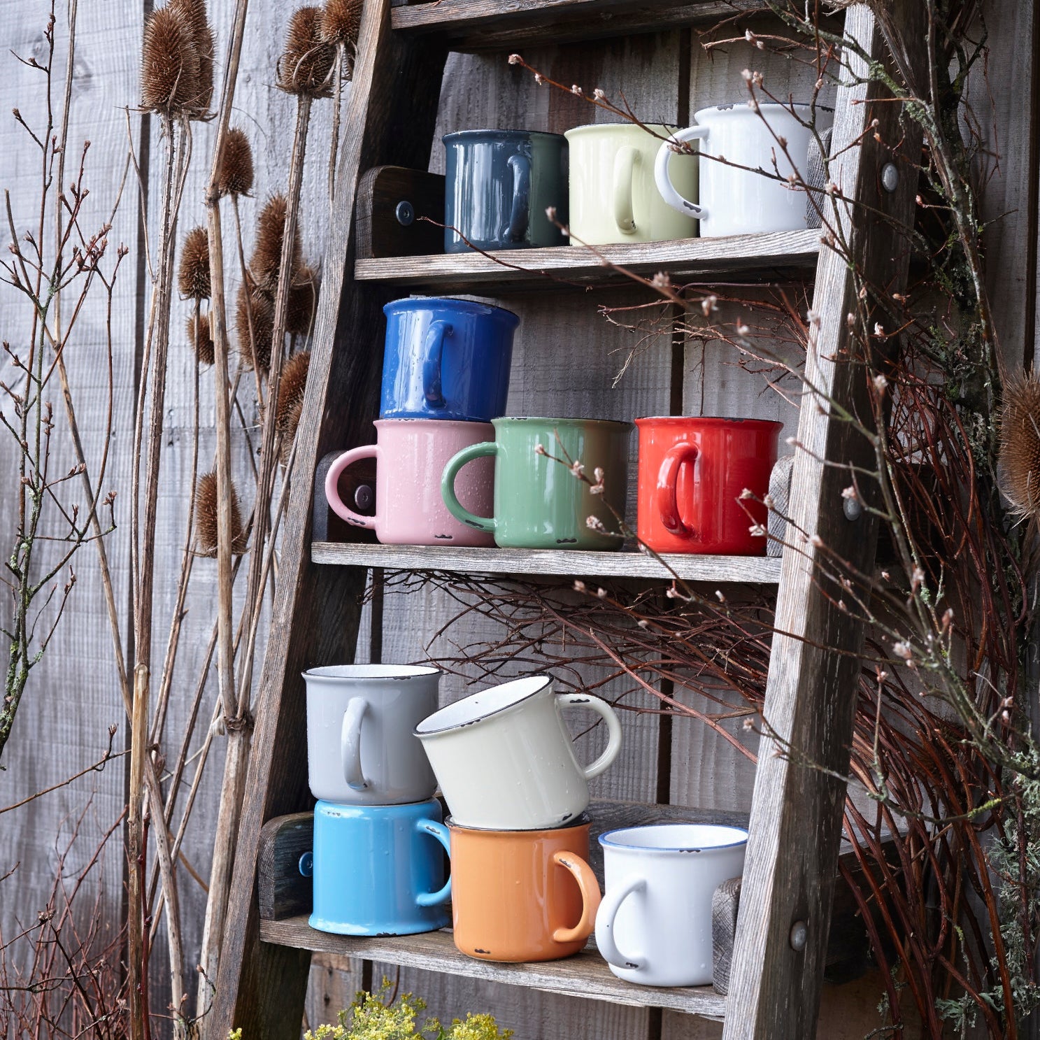 Tinware Mug Gift Set - Spring Canvas Home "contemporary dinnerware", $30-$50, canvas home, Coffee + Tea, Gifts-50-&-Below, Mugs + Cups, related-tinware-mug, Tinware Collection