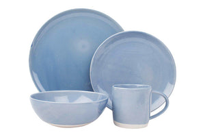 Shell Bisque 4-piece place setting - Blue